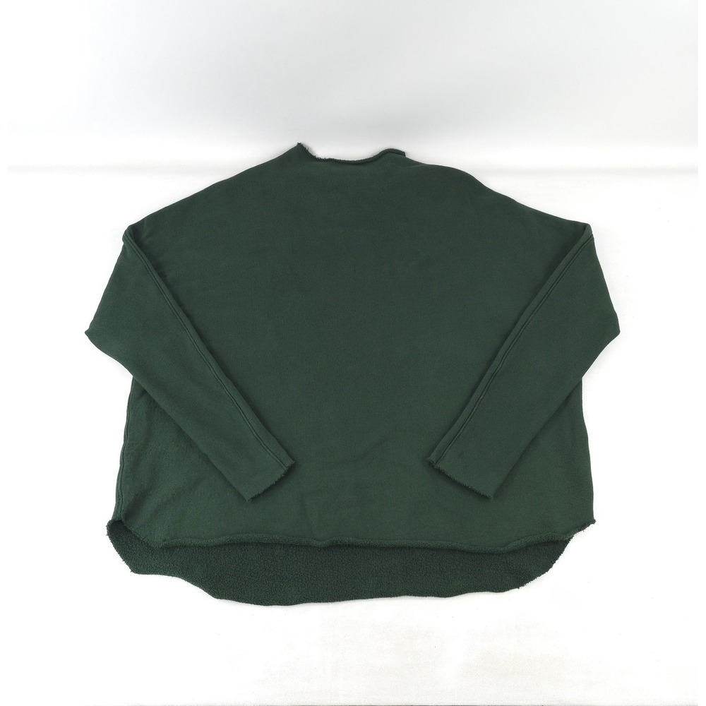 Frank & Eileen Woman's XS Green EFFIE Long-Sleeve Funnel Neck Sweatshirt